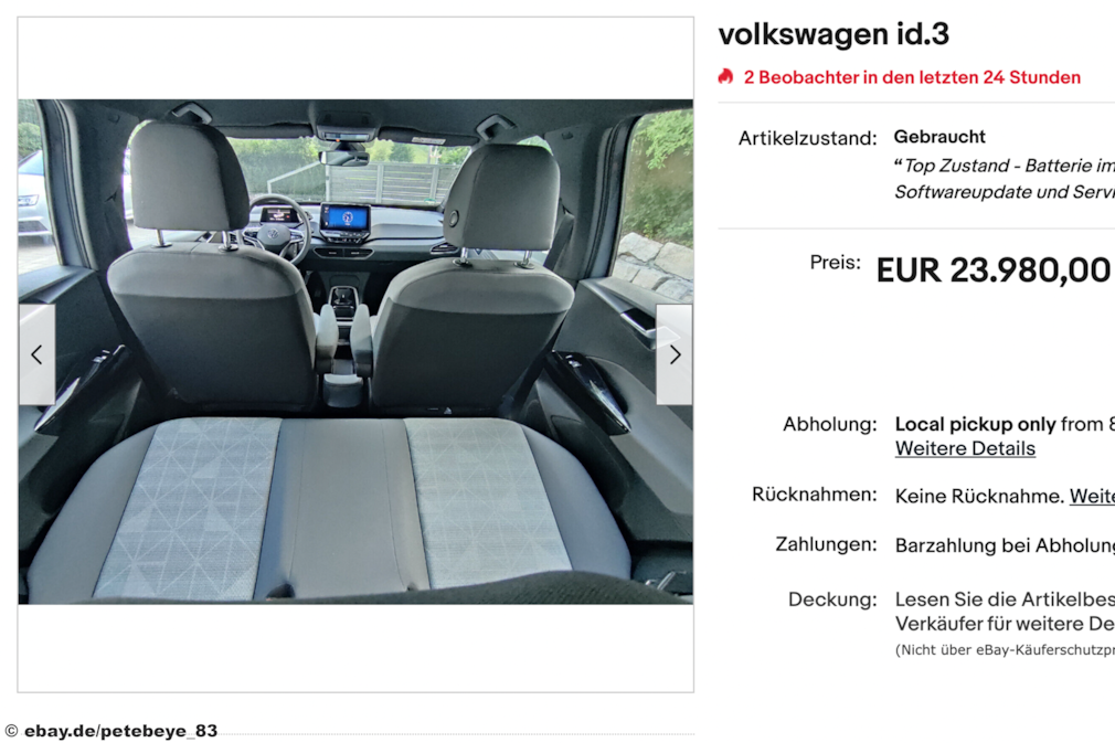 eBay Volkswagen ID.3