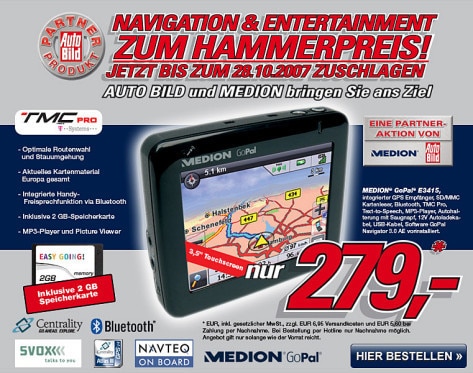 Aktion von AUTO BILD und Medion