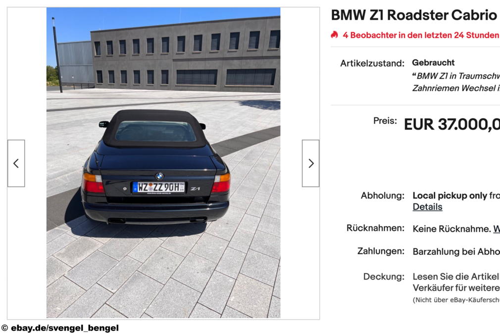 BMW Z1 Roadster bei eBay - AUTO BILD KLASSIK