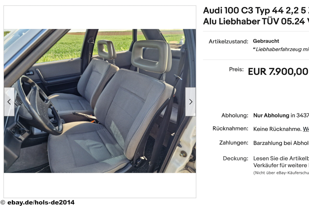 eBay Audi 100 C3 Typ 44