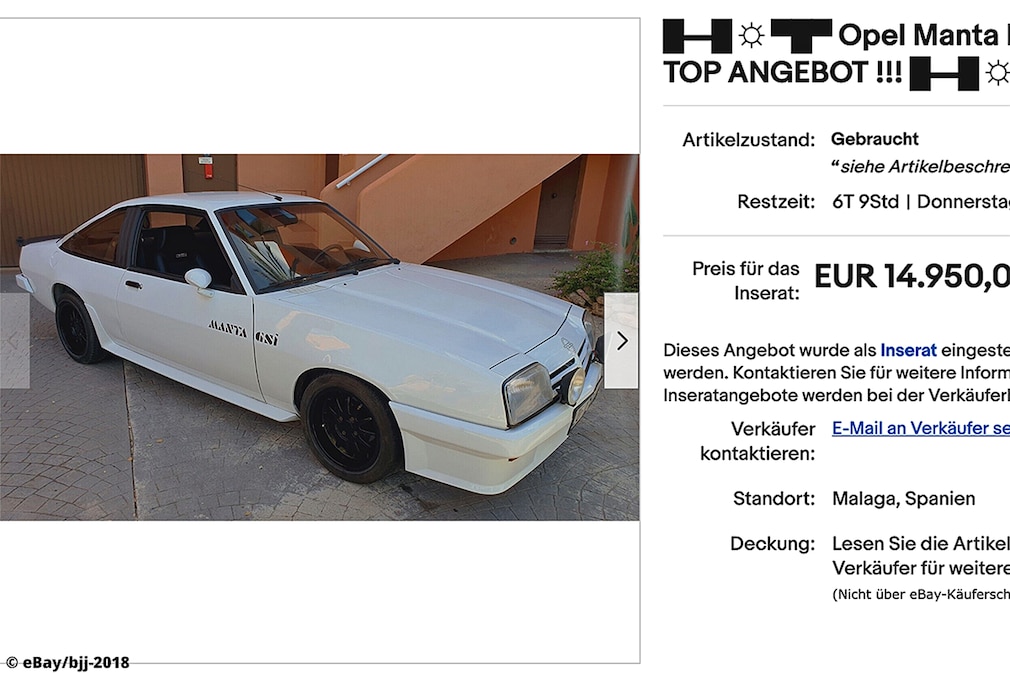 eBay Opel Manta B GSI