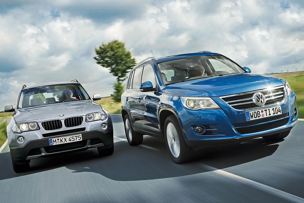 Test VW Tiguan TSI gegen BMW X3 2.0i