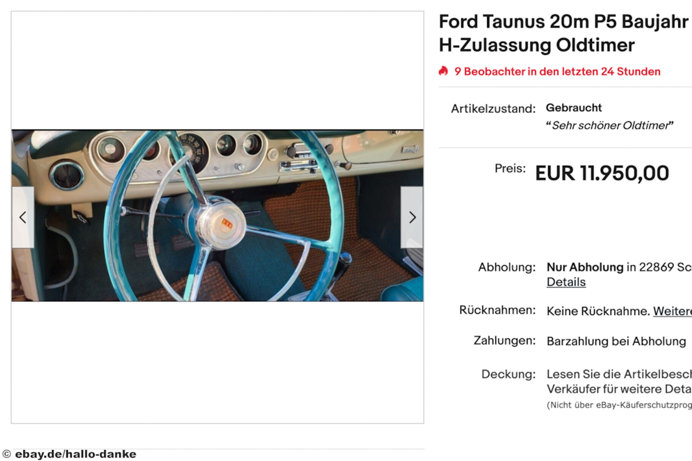 eBay Ford Taunus