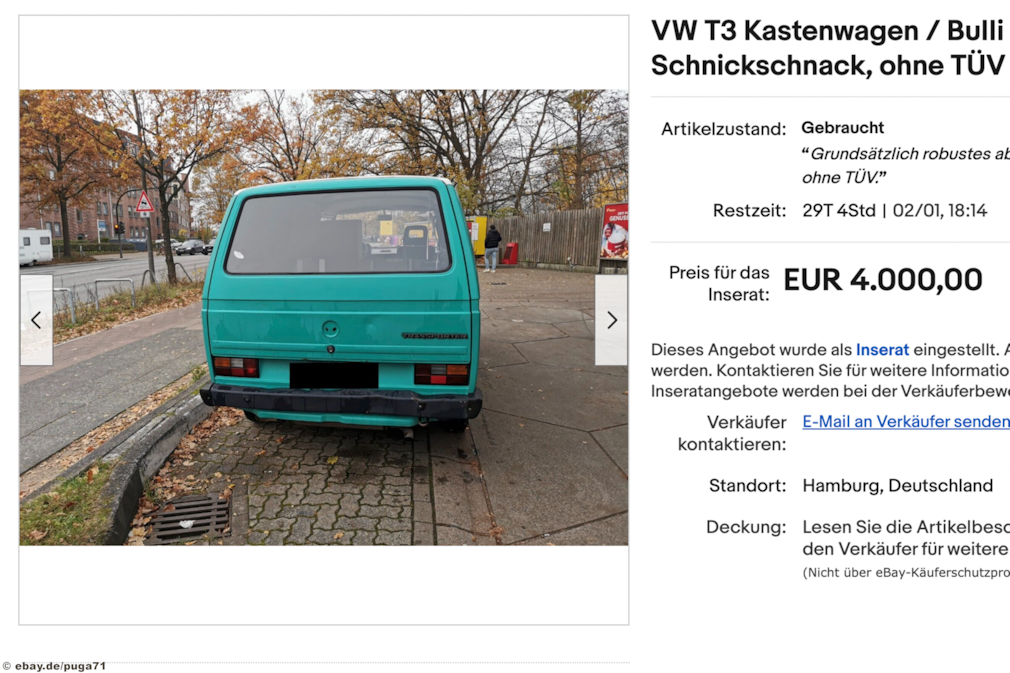 eBay VW T3 Kastenwagen