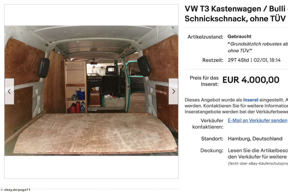 eBay VW T3 Kastenwagen