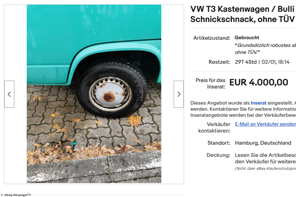 eBay VW T3 Kastenwagen