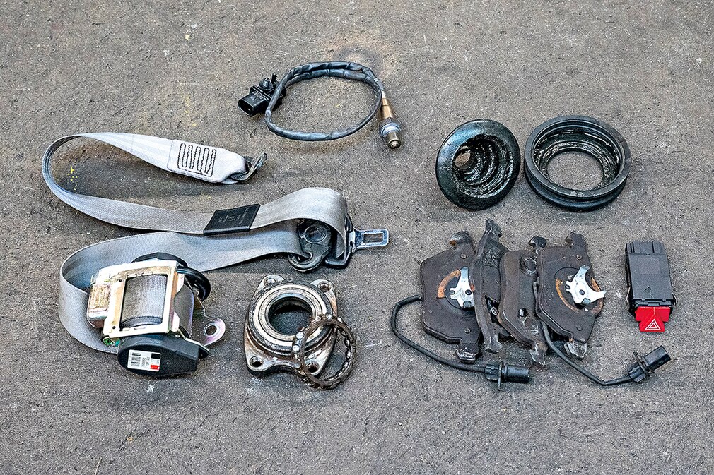 Defekte / ausgetauschte Fahzeugteile