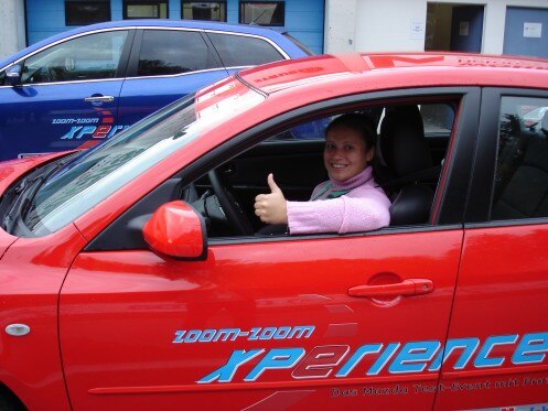 Cindy hat es im RX-8 richtig Spaß gemacht, sie würde gerne wiederkommen.