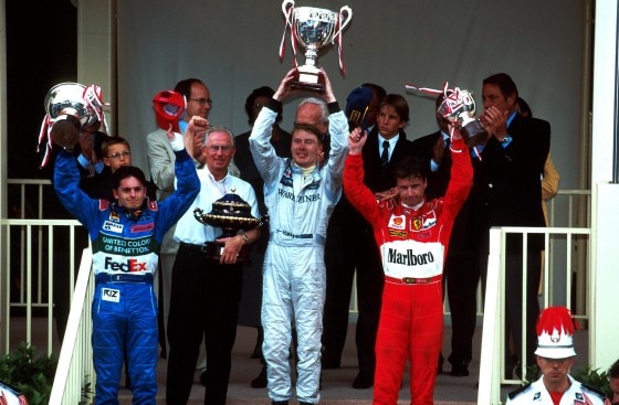 Beim GP von Monaco 1998 passte für ihn alles: Mika Häkkinen siegt vor Giancarlo Fisichella und Eddie Irvine.