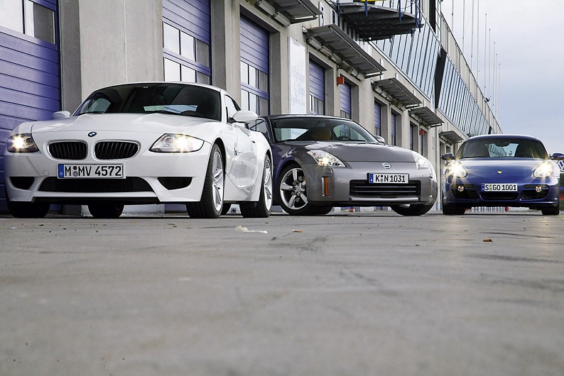 BMW Z4 M Coupé, Nissan 350Z, Porsche Cayman S
