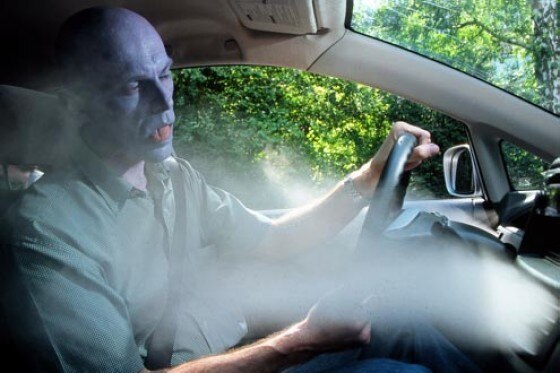 Abgase im Auto