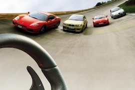 Sportwagen mit Lenkradschaltung