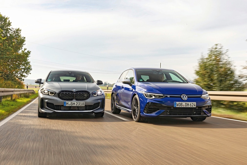BMW M135i xDrive vs. VW Golf R: starke Kompaktsportler im Test - AUTO BILD