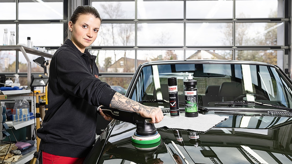 Auspolieren von Mikrokratzern