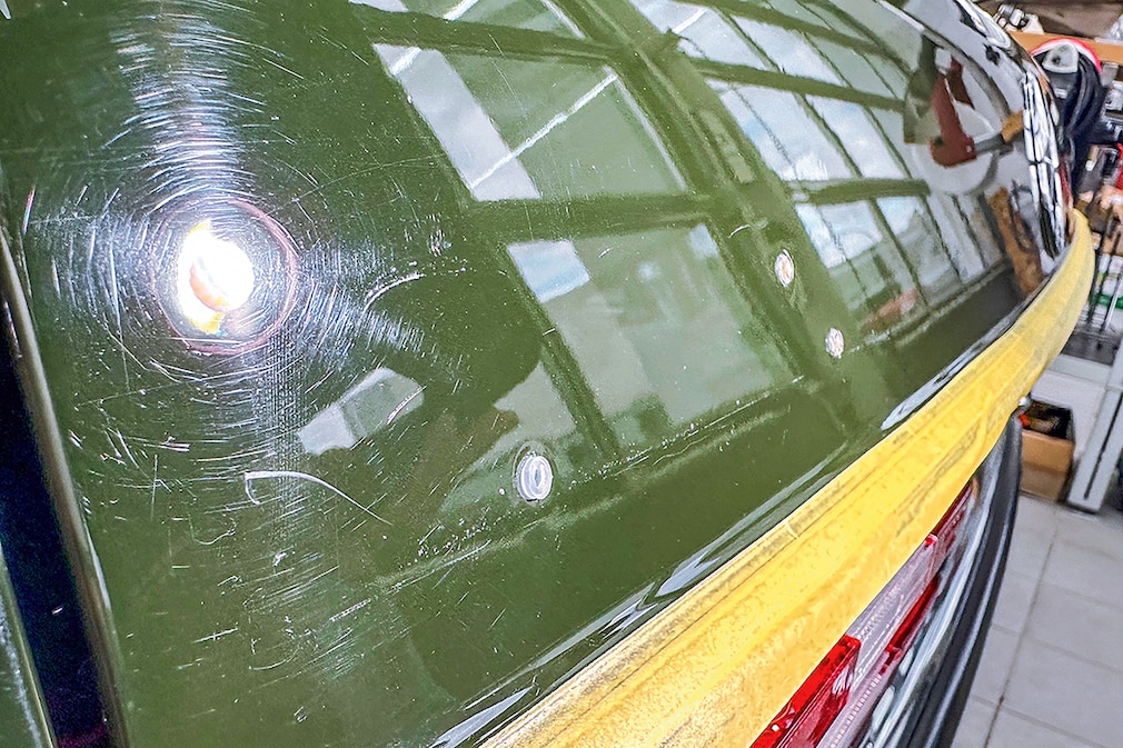 Auspolieren von Mikrokratzern