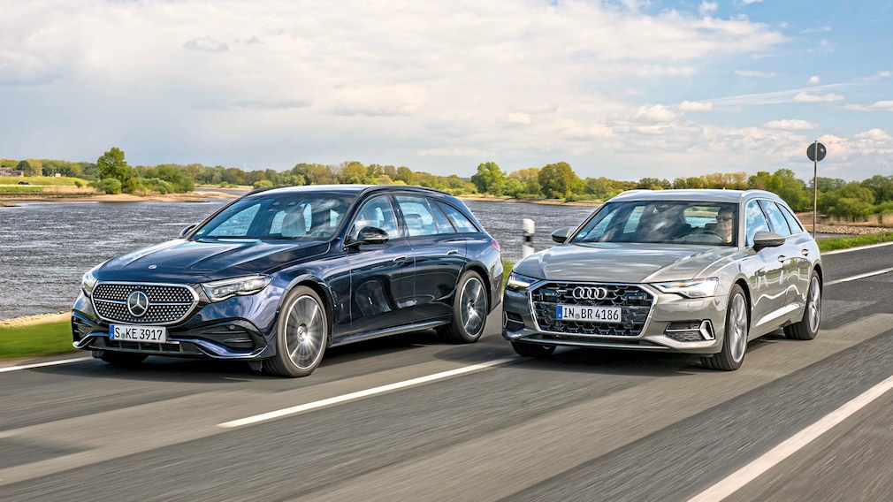 Audi A6 Avant 40 TDI quattro Mercedes E 220 d 4Matic T-Modell