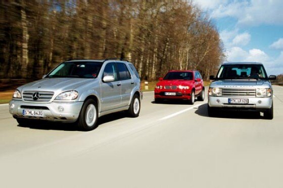 BMW X5 4.6iS, MB ML 55 AMG, Range Rover V8 BMW X5 4.6iS, MB ML 55 AMG, Range Rover V8