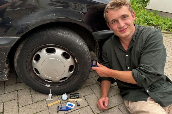 Profiltiefenmesser-Test