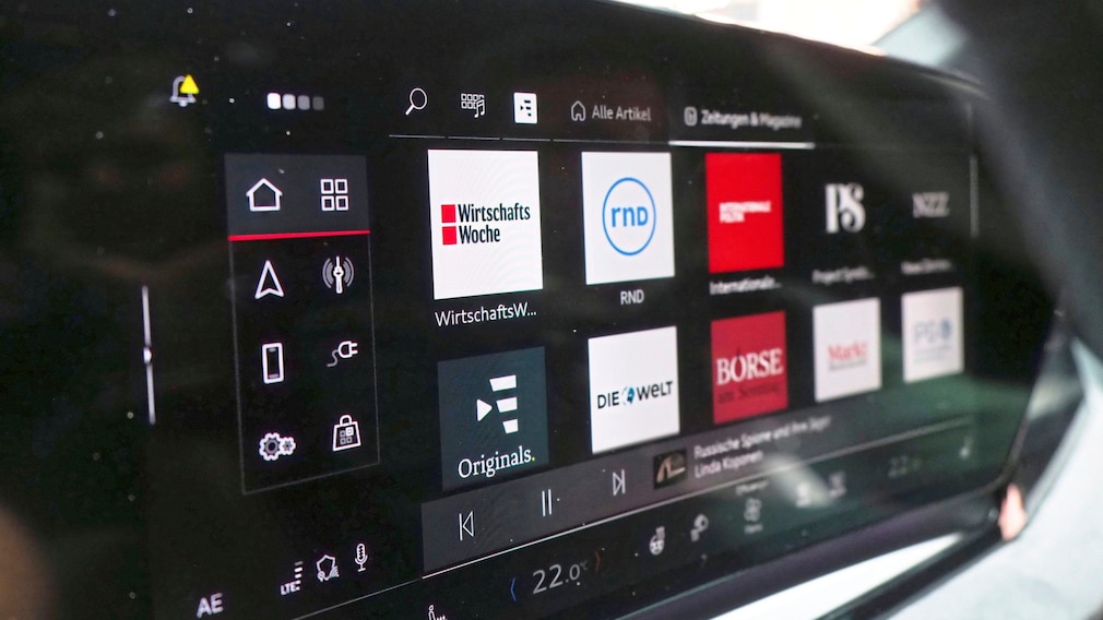 Articly App im Audi Q6 e-tron