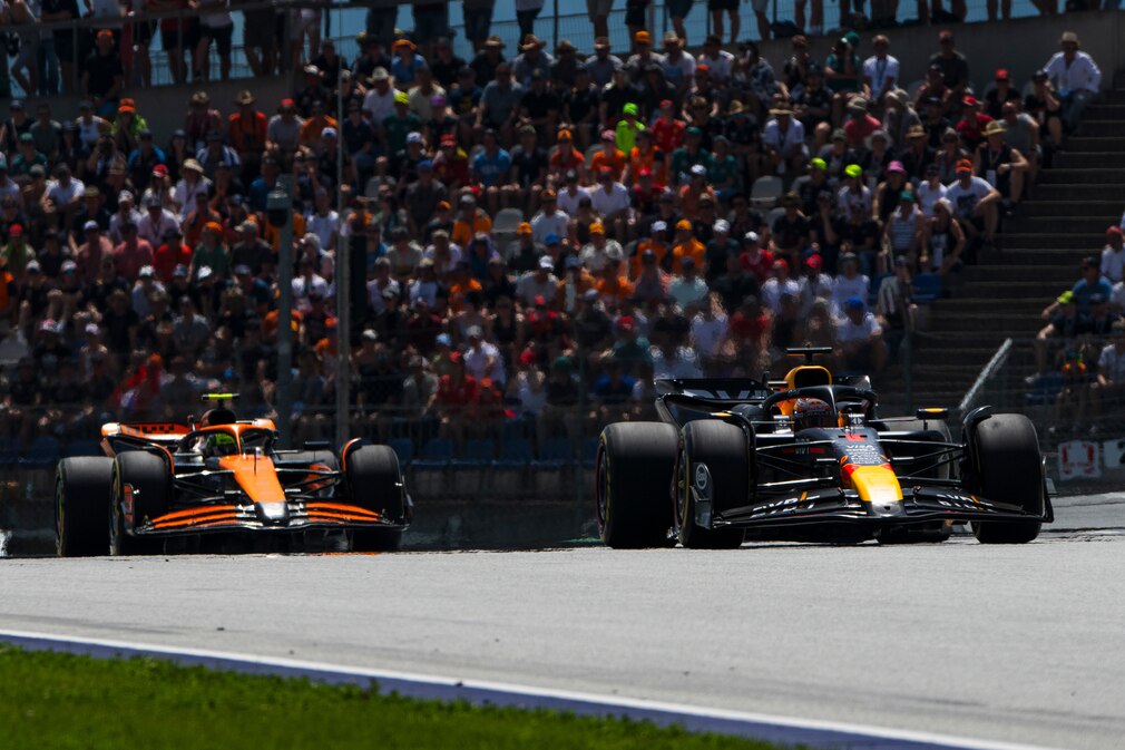 Lando Norris und Max Verstappen