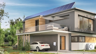 Haus mit Wallbox