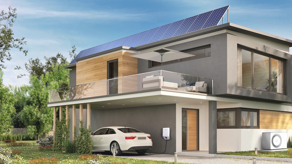 Haus mit Wallbox