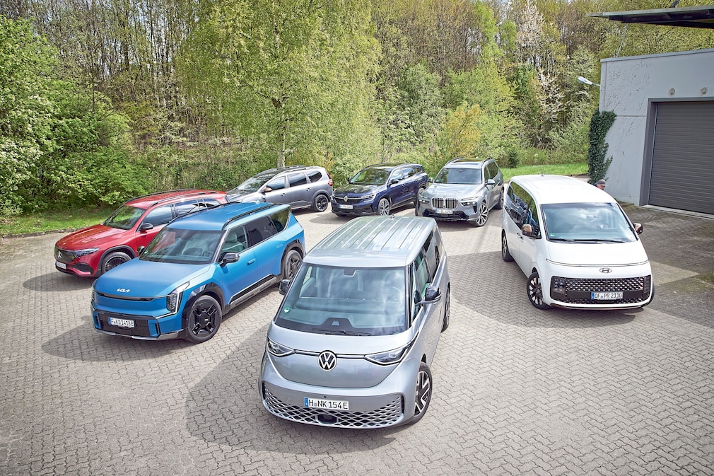 Sieben Familienautos im Vergleich