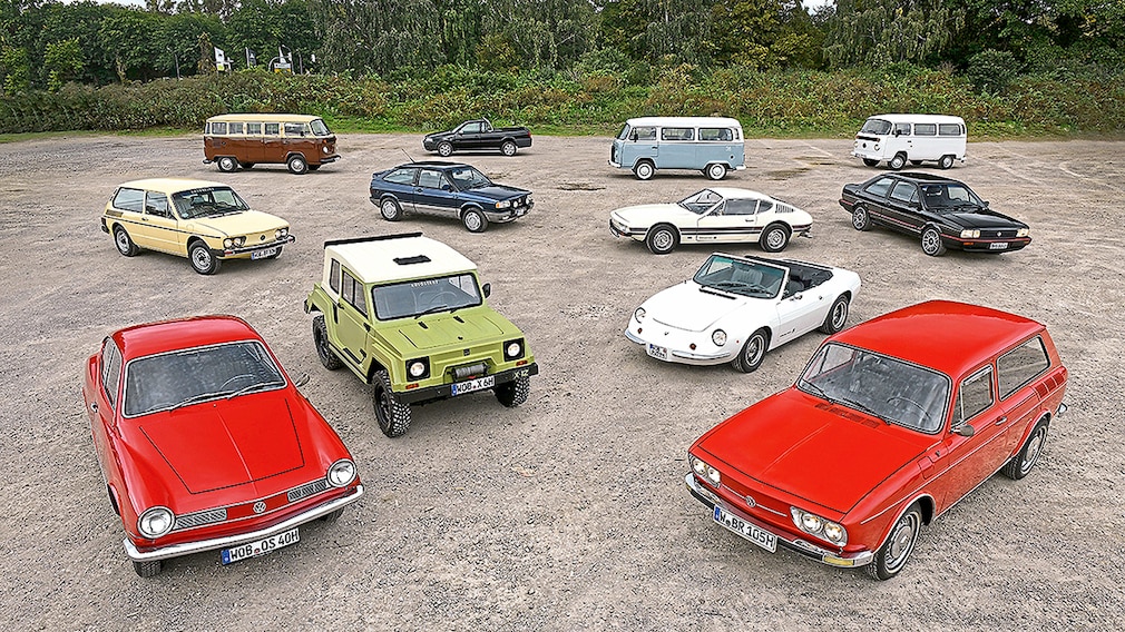 VW T2 Kombi VW 1600 Variant VW Karmann-Ghia TC 145 VW SP2 VW Brasilia Puma GTS Gurgel X-12 VW T2c Kombi VW Kombi VW Golf VW Santana Sport VW Saveiro G3