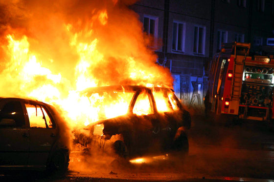 Brennende Autos in Berlin