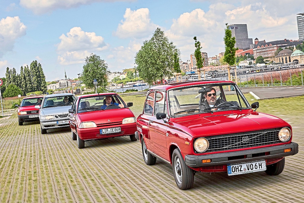 1000-Euro-Challenge: Saab 9-3, Volvo 66, Audi 80, Citroen AX