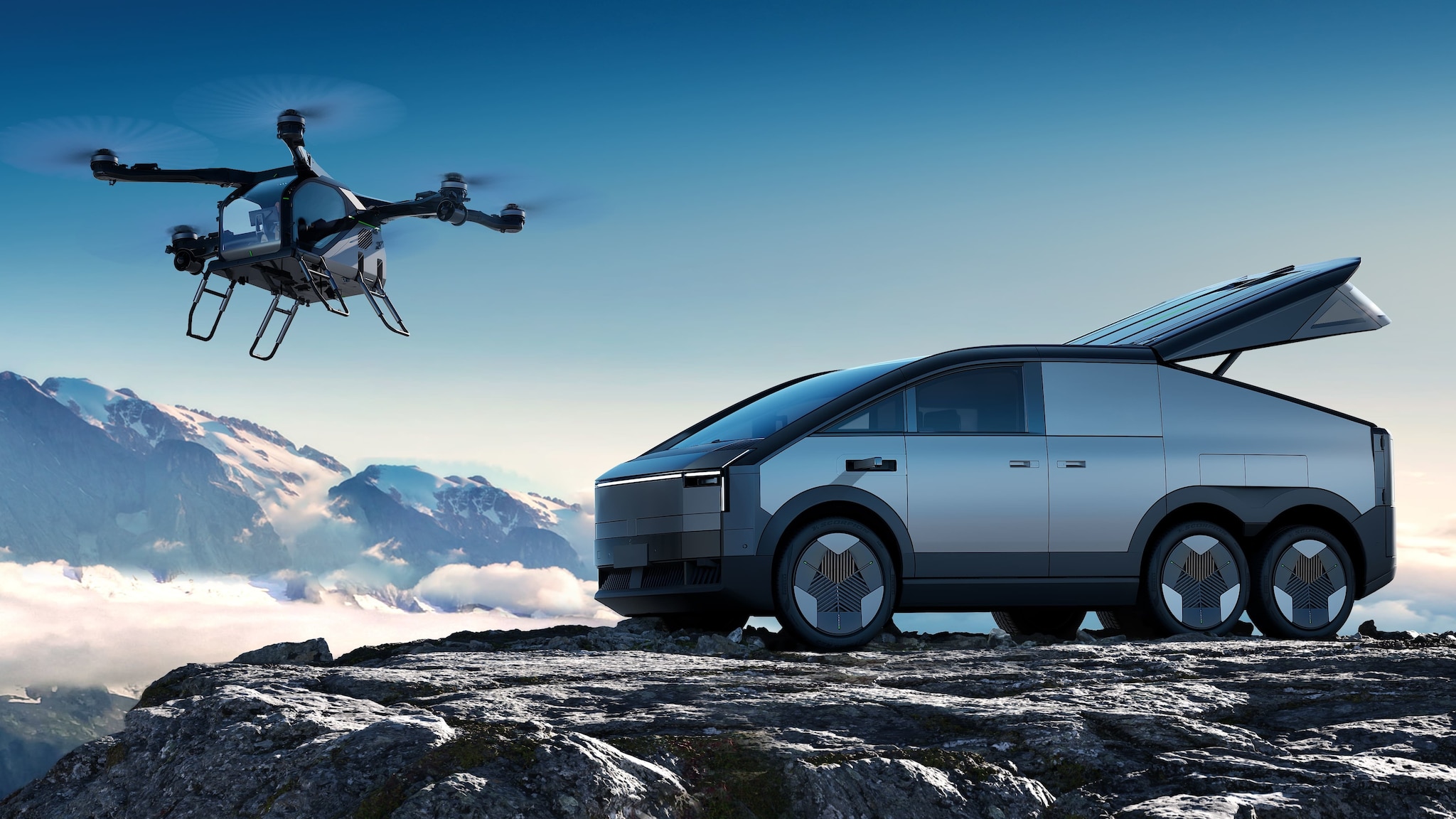 Xpengs-Cybertruck-kommt-mit-Flugtaxi