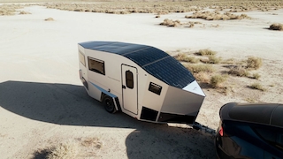 Wohnwagen mit Solardach