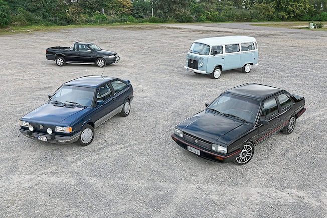 VW Saveiro   VW Kombi (T2c)   VW Gol GTi (G1)   VW Santana Sport