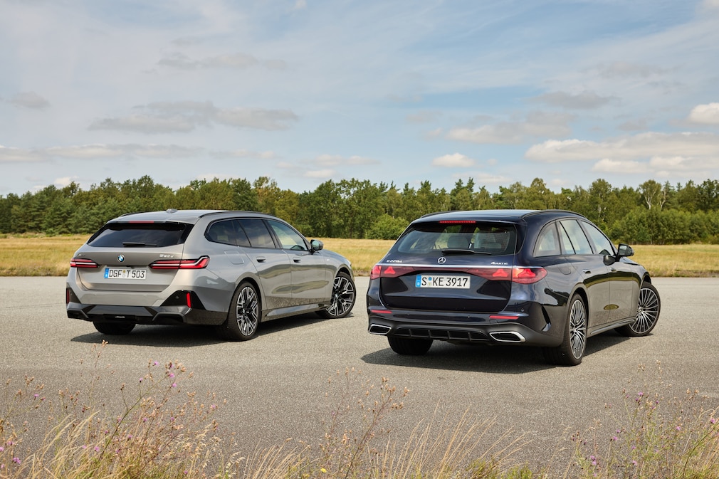 BMW 520d xDrive Touring Mercedes E 220 d 4Matic T-Modell