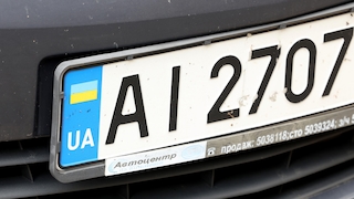 Ukrainisches Autokennzeichen