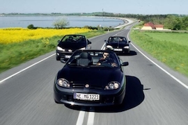 MX-5 gegen MG-TF und Peugeot 206 CC