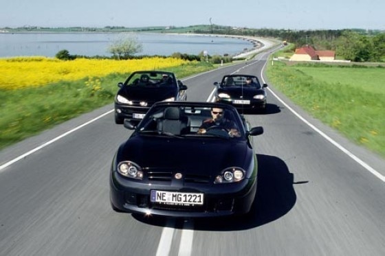 MX-5 gegen MG-TF und Peugeot 206 CC