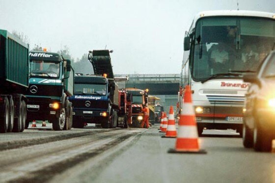 Stau durch Bau Stau durch Bau