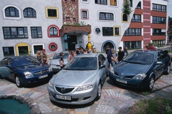 Mazda6 gegen Primera, Vectra und Laguna