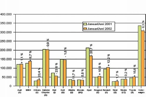 Neuzulassungen 1. Halbjahr 2002
