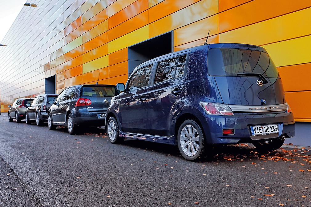 Daihatsu Materia, Mini Cooper Clubman, Volvo C30, VW Golf