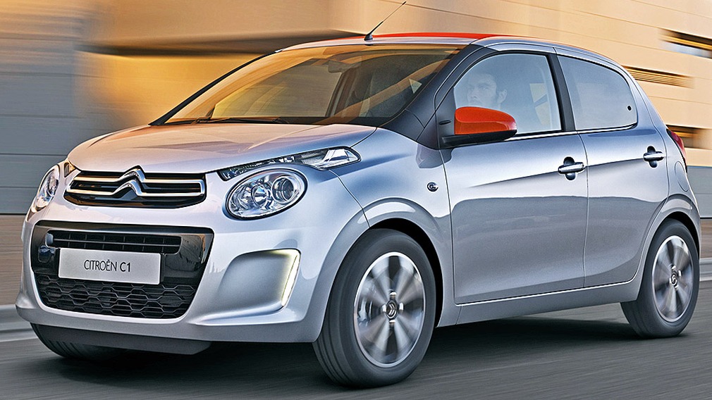 Citroen C1 Modellauto 1/43 – Weiß Mit Blauem Dach, Detailgetreue Miniatur