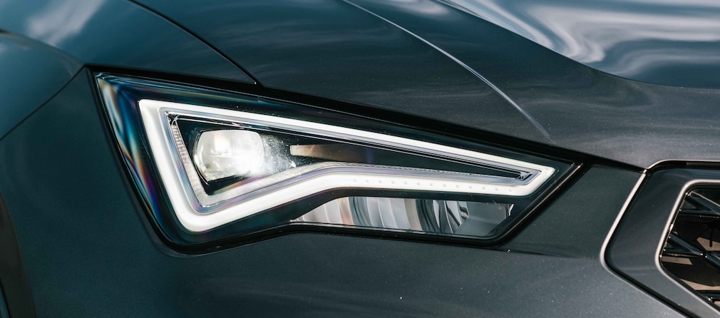 Der Scheinwerfer des Cupra Ateca.
