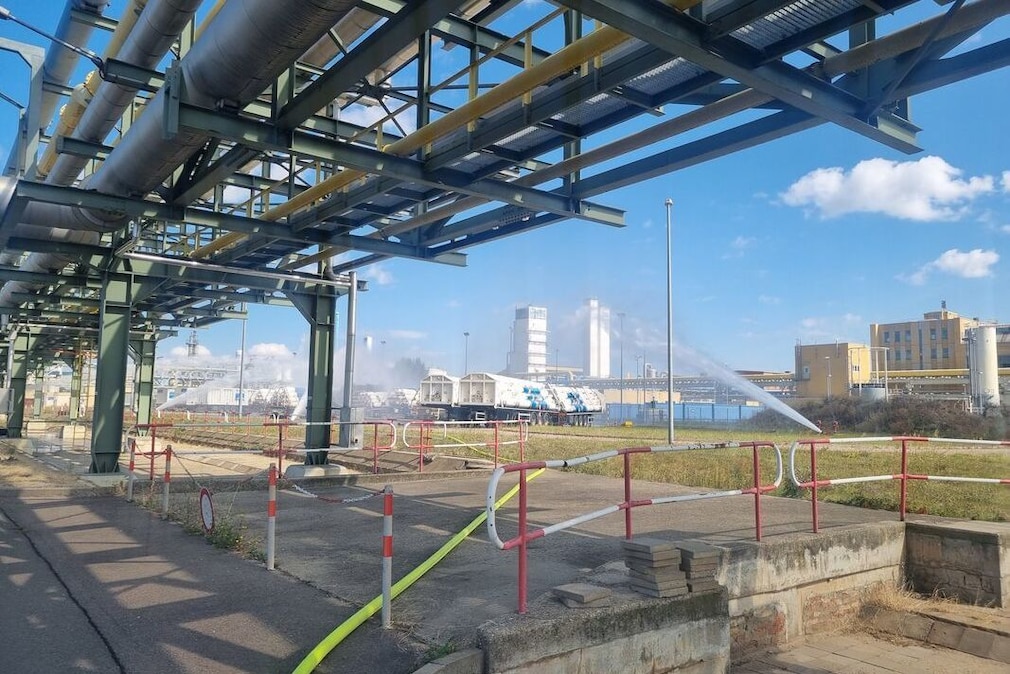 Wasserstoff leuna unfall 26. August 2024 trailer verpuffung