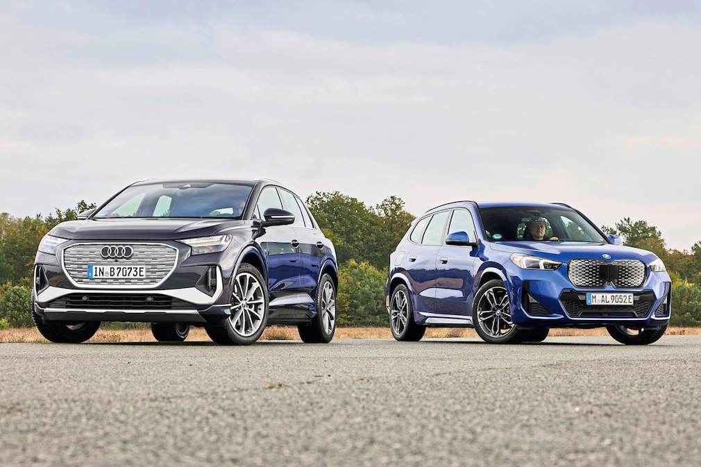 Audi Q4 e-tron vs. BMW iX1: Elektro-SUV im Test - AUTO BILD