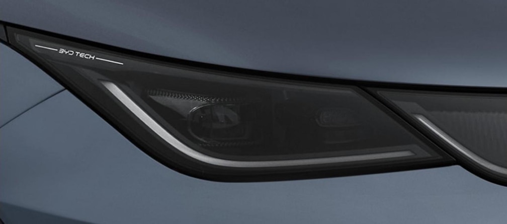 BYD Dolphin Detailaufnahme des Scheinwerfers