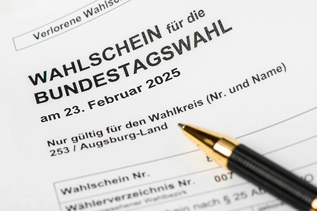 Wahlschein und Briefwahl zur Bundestagswahl 2025