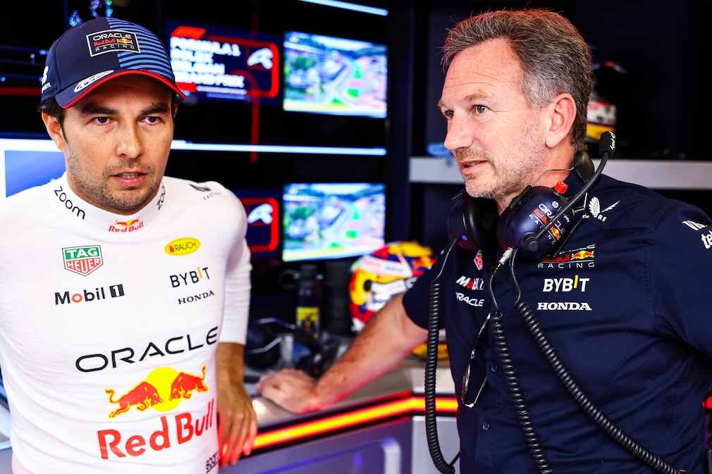 Sergio Perez und Christian Horner