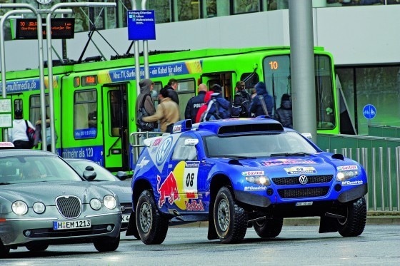 Race-Touareg im Stadtverkehr