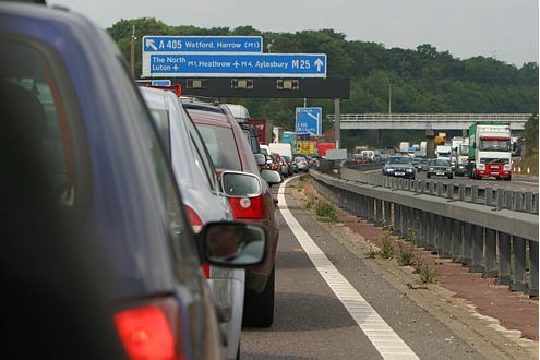 Autobahnstau in England
